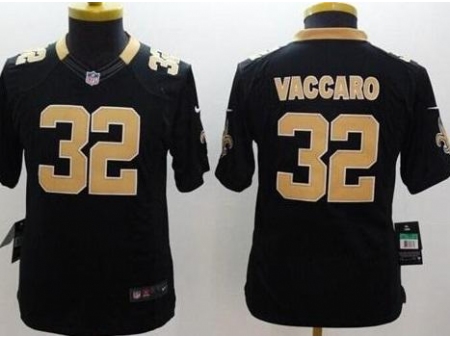 Youth Nike New Orleans Saints #32 Kenny Vaccaro Black Limited Jersey