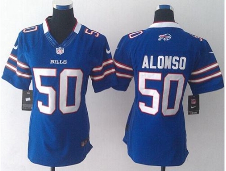 Women's Nike Buffalo Bills #50 Kiko Alonso Royal Blue Team Color Stitched NFL Limited Jersey