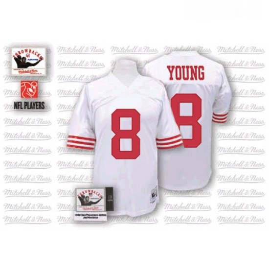 Mitchell and Ness San Francisco 49ers 8 Steve Young Authentic Wh