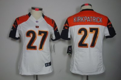 Women Nike Cincinnati Bengals #27 Dre Kirkpatrick White Color Limited Jerseys