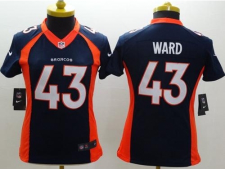 Women's Nike Denver Broncos #43 T.J. Ward Blue Alternate Stitched NFL New Limited Jersey