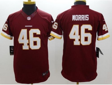 Youth Nike Washington Redskins #46 Alfred Morris Burgundy Red Team Color Stitched NFL Limited Jersey