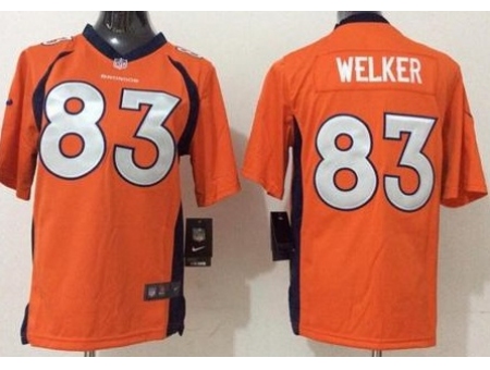 Youth Nike Denver Broncos 83 Wes Welker Orange Team Color Stitched NFL Jersey