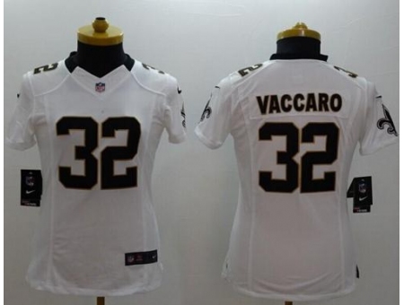 Women's Nike New Orleans Saints #32 Kenny Vaccaro White Stitched NFL Limited Jersey