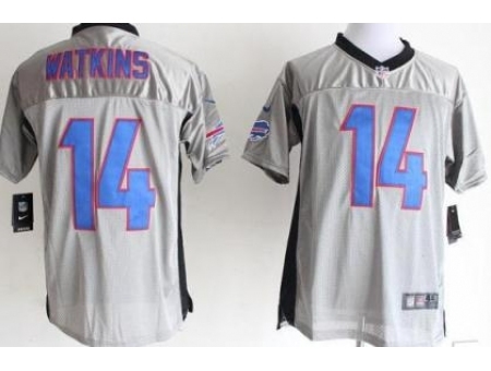 Nike Buffalo Bills 14 Sammy Watkins Grey Elite Shadow NFL Jersey