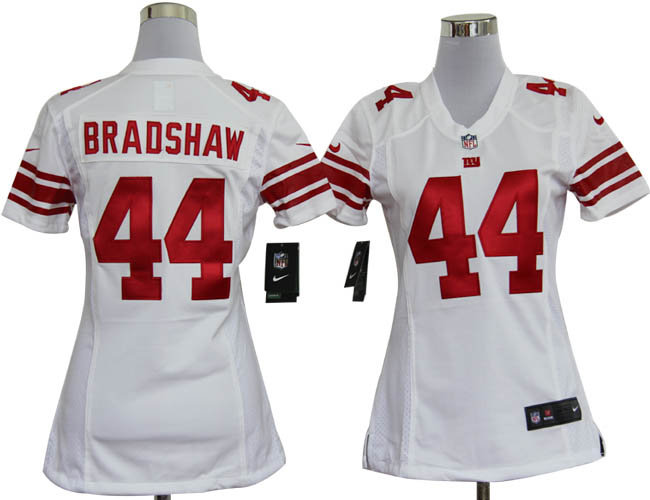 Women Nike New York Giants 44 Ahmad Bradshaw White Jerseys