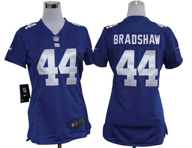 Women Nike New York Giants 44 Ahmad Bradshaw Blue Jerseys