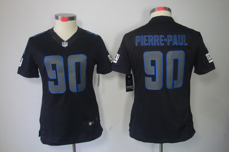 Women NEW NFL New York Giants #90 Jason Pierre-Paul Impact Limited Black Jerseys