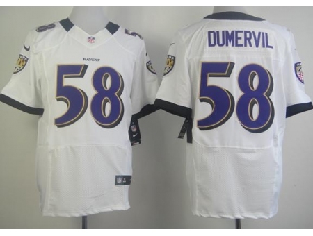 Nike Baltimore Ravens 58 Elvis Dumervil Purple White elite NFL Jersey