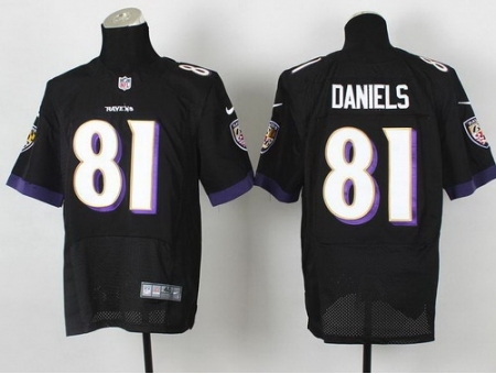 Nike Baltimore Ravens 81 Owen Daniels Black Elite NFL Jersey