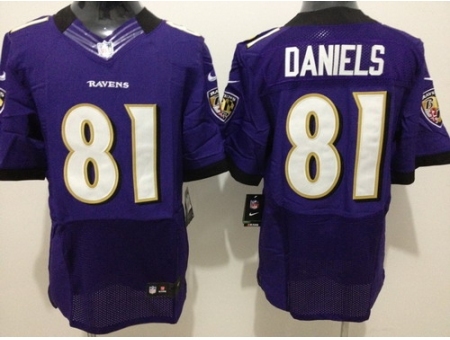 Nike Baltimore Ravens 81 Owen Daniels Purple Elite NFL Jersey