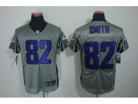 Nike Baltimore Ravens 82 Torrey Smith Grey Elite Shadow NFL Jersey