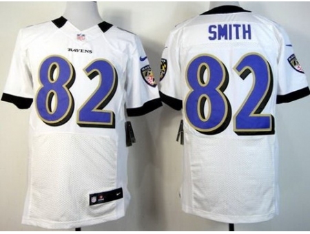 Nike Baltimore Ravens 82 Torrey Smith White Elite NFL Jersey