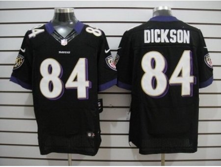 Nike Baltimore Ravens 84 Dickson Black Elite NFL Jersey