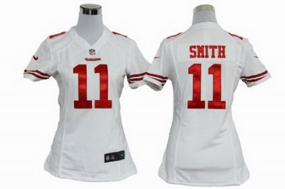 Women Nike San Francisco 49ers #11 Alex Smith White Jersey