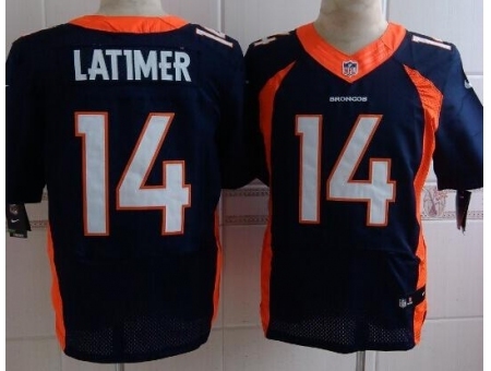 Nike Denver Broncos 14 Cody Latimer Blue Elite NFL Jersey