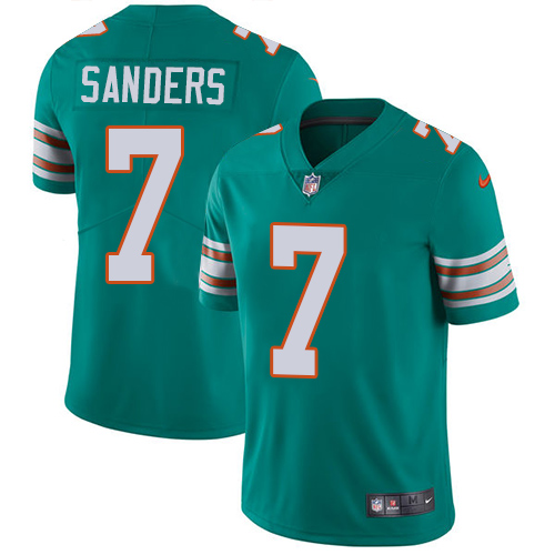 7 Elite Jason Sanders Aqua Green Nike NFL Alternate Youth Jersey Miami Dolphins Vapor Untouchable