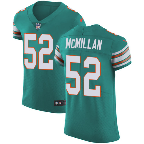 Nike Dolphins #52 Raekwon McMillan Aqua Green Alternate Mens Stitched NFL Vapor Untouchable Elite Je