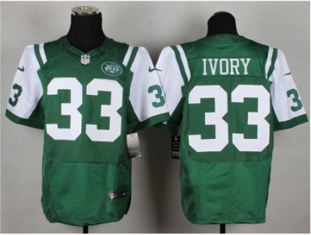 Nike new york jets 33 Chris Ivory Green Elite NFL Jersey