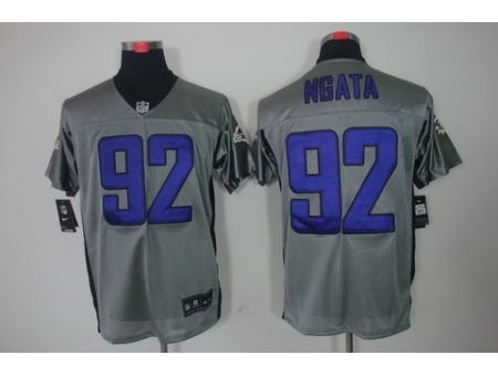 Nike Baltimore Ravens 92 Haloti Ngata Grey Elite Shadow NFL Jersey