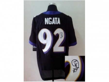 Nike baltimore ravens 92 Haloti Ngata black signature Elite NFL Jersey