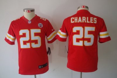 Youth Nike Kansas City Chiefs 25 Charles Red LIMITED Jerseys