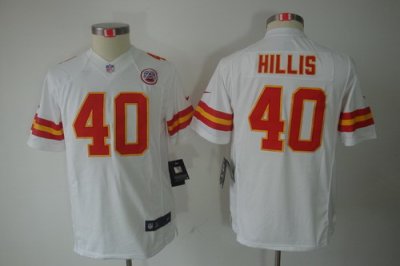 Youth Nike Kansas City Chiefs 40 Peyton Hillis White Limited Jerseys