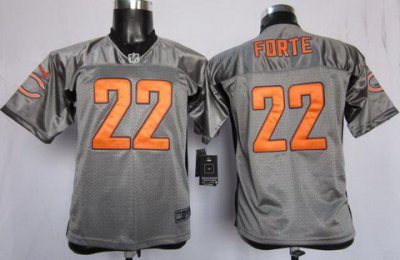 Kids Nike Chicago Bears 22# Matt Forte Grey Shadow NFL Jerseys