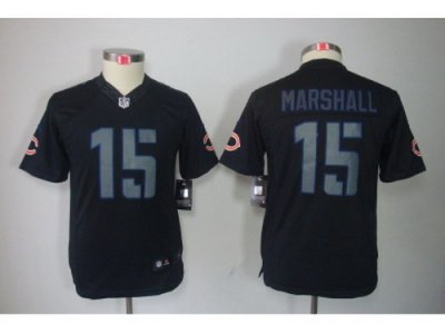 Nike Youth Chicago Bears #15 Brandon Marshall black jerseys[Impact Limited]