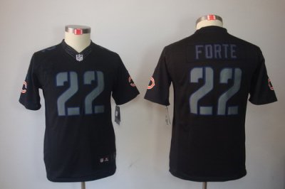 Nike Youth Chicago Bears #22 Matt Forte Black Jerseys(Impact Limited)