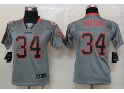 Nike Youth Chicago Bears #34 Walter Payton grey jerseys[Elite lights out]