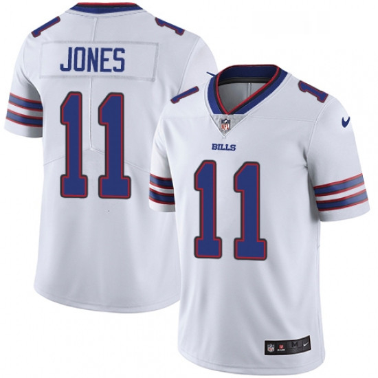 Mens Nike Buffalo Bills 11 Zay Jones White Vapor Untouchable Limited Player NFL Jersey