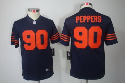 Nike Youth Chicago Bears #90 Julius Peppers Blue Color Limited Jerseys[Orange Number]