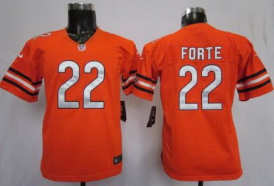 Youth Nike Chicago Bears 22# Matt Forte Orange NFL Jerseys