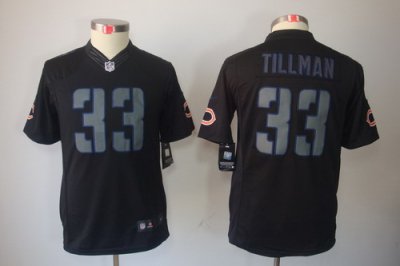 Youth Nike NFL Chicago Bears #33 Charles Tillman Black Jerseys[Impact Limited]