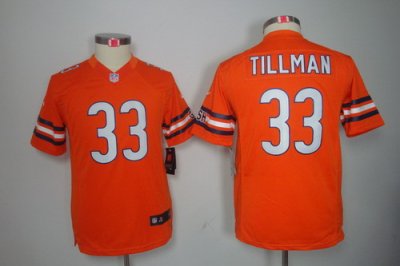 Youth Nike NFL Chicago Bears #33 Charles Tillman Orange Color[Youth Limited Jerseys]