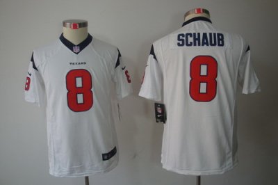 Nike Youth Houston Texans #8 Schaub White Color[Youth Limited Jerseys]