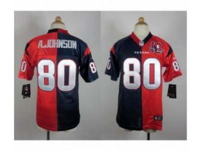 Nike Youth Houston Texans #80 Andre a.johnson blue-red jerseys[Elite split 10th patch]