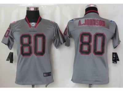 Nike Youth Houston Texans #80 Andre Johnson Grey Jerseys(Lights Out Elite)