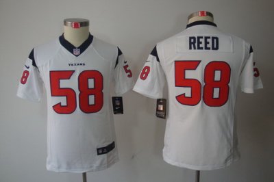 Youth Nike Houston Texans #58 Brooks Reed White Color[Youth Limited Jerseys]