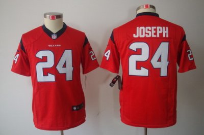 Youth Nike NFL Houston Texans #24 Johnathan Joseph Red Color[Youth Limited Jerseys]