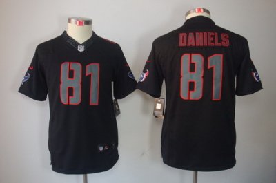 Youth Nike NFL Houston Texans #81 Owen Daniels Black Jerseys(Impact Limited)