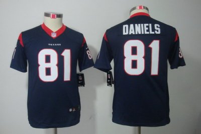 Youth Nike NFL Houston Texans #81 Owen Daniels Blue Color[Youth Limited Jerseys]