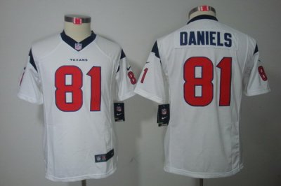 Youth Nike NFL Houston Texans #81 Owen Daniels White Color[Youth Limited Jerseys]