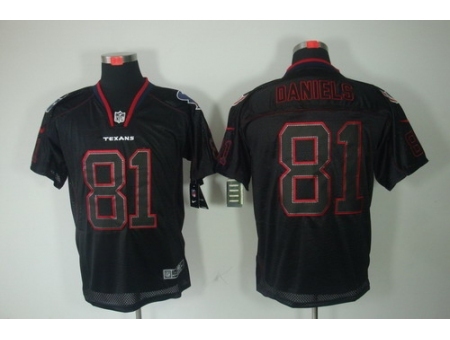 Nike Houston Texans 81 Owen Daniels Black Elite Lights Out NFL Jerseys