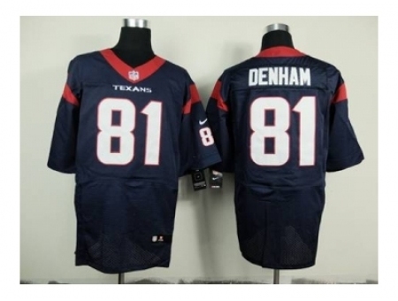 Nike Houston Texans 81 Anthony Denham blue Elite NFL Jerseys