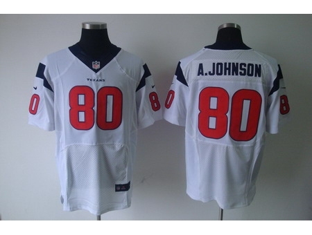 Nike Houston Texans 80 Andre Johnson White Elite NFL Jersey