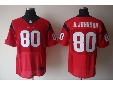 Nike Houston Texans 80 Andre Johnson Red Elite NFL Jersey