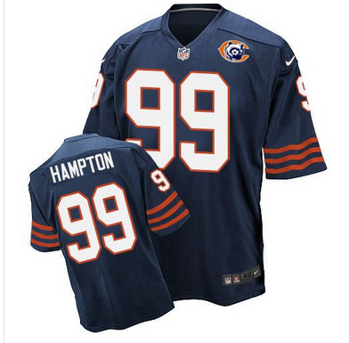 Nike Bears #99 Dan Hampton Navy Blue Throwback Mens Stitched NFL Elite Jersey