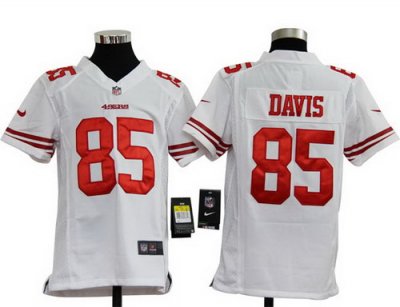 Youth Nike San Francisco 49ers 85# Vernon Davis White Jerseys